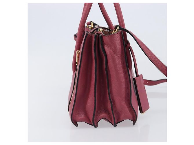 Borsa a mano Miu Miu Madras Leather 2way Pink Gold Auth ka6401V Rosa D'oro - vista 4
