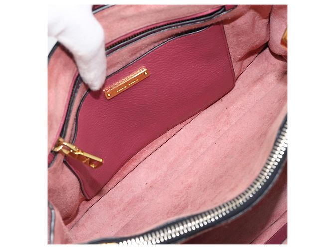 Borsa a mano Miu Miu Madras Leather 2way Pink Gold Auth ka6401V Rosa D'oro - vista 9