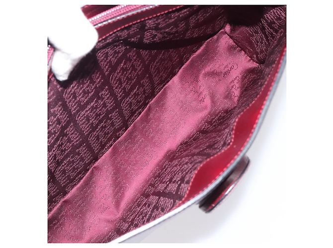 Borsa a tracolla CARTIER Must Line in pelle Bordeaux Gold Auth ka6410 - vista 27