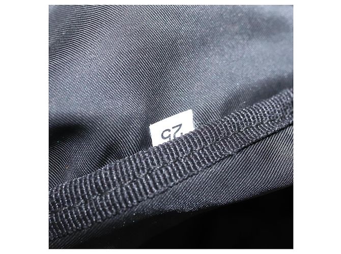 Bolso de mano PRADA Nylon Black Silver Auth 201394A Negro Plata - vista 12
