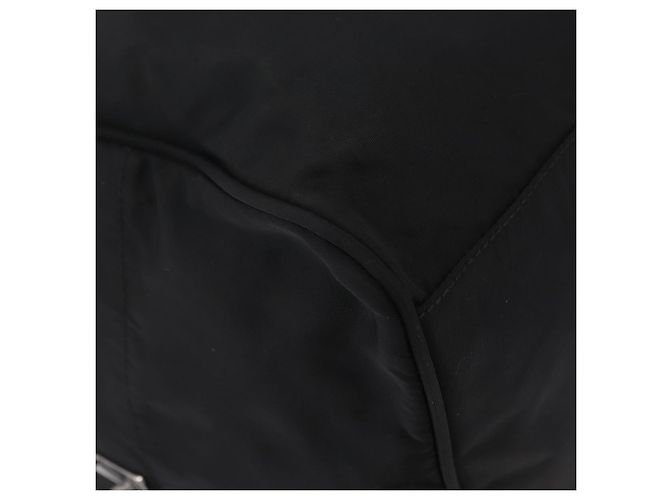 Bolso de mano PRADA Nylon Black Silver Auth 201394A Negro Plata - vista 15