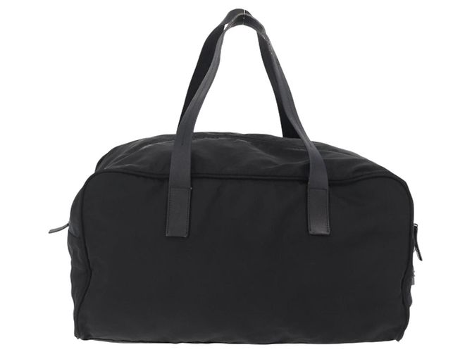 Bolso de mano PRADA Nylon Black Silver Auth 201394A Negro Plata - vista 2
