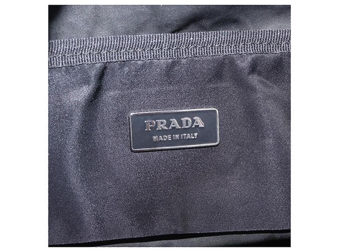 Bolso de mano PRADA Nylon Black Silver Auth 201394A Negro Plata - vista 20