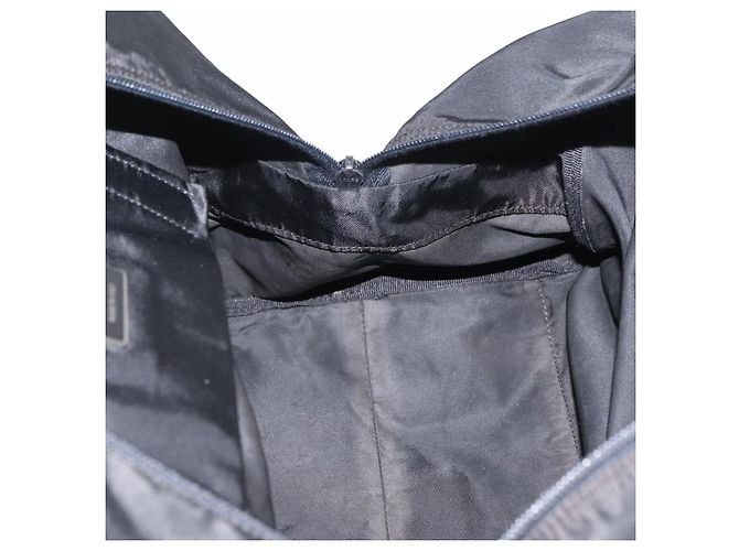Bolso de mano PRADA Nylon Black Silver Auth 201394A Negro Plata - vista 21