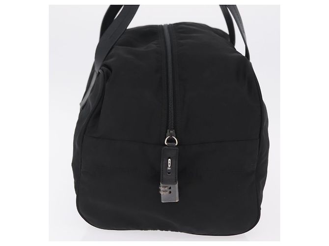Bolso de mano PRADA Nylon Black Silver Auth 201394A Negro Plata - vista 4
