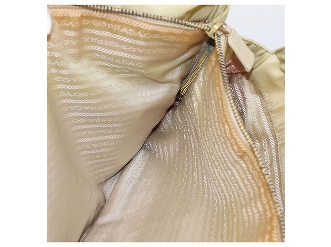 Borsa Tote con Catena PRADA Pelle Beige Oro Auth bs37400 D'oro - vista 26