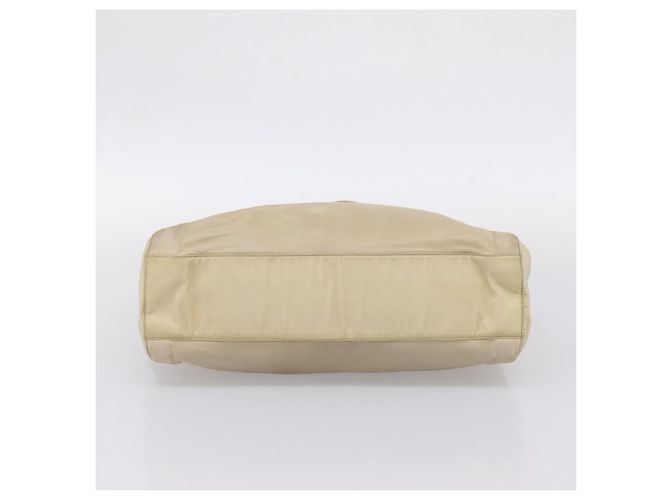 Borsa Tote con Catena PRADA Pelle Beige Oro Auth bs37400 D'oro - vista 5