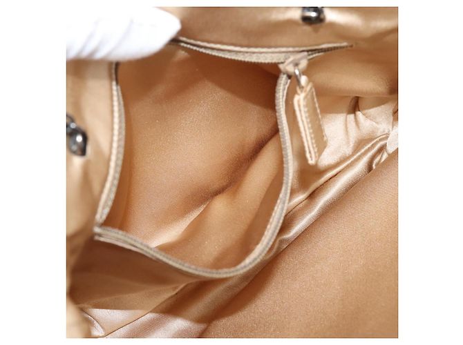 Borsa a mano con catena PRADA Satin Gold Auth 206293M D'oro - Ansicht 20