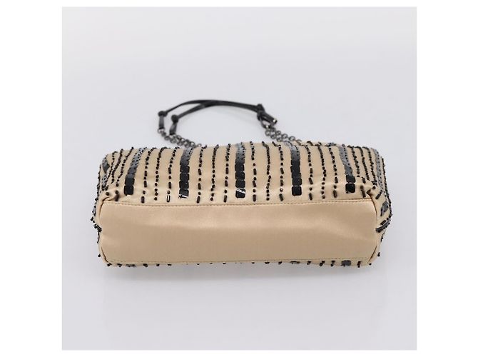 Borsa a mano con catena PRADA Satin Gold Auth 206293M D'oro - Ansicht 5