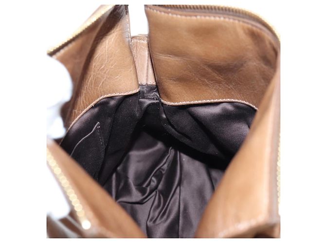 Borsa Miu Miu Vitellolux 2way Brown Gold Auth 205972M Marrone D'oro - vista 25