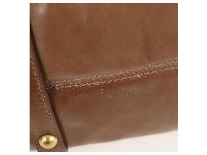 Borsa Miu Miu Vitellolux 2way Brown Gold Auth 205972M Marrone D'oro - vista 7