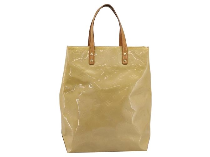 LOUIS VUITTON Monogram Vernis Reade MM Hand Bag Beige M91141 LV Auth gh2399 - vista 13