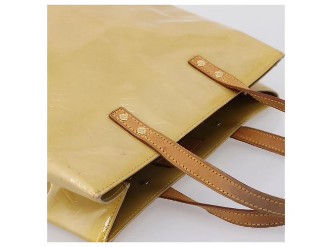 LOUIS VUITTON Monogram Vernis Reade MM Hand Bag Beige M91141 LV Auth gh2399 - vista 6