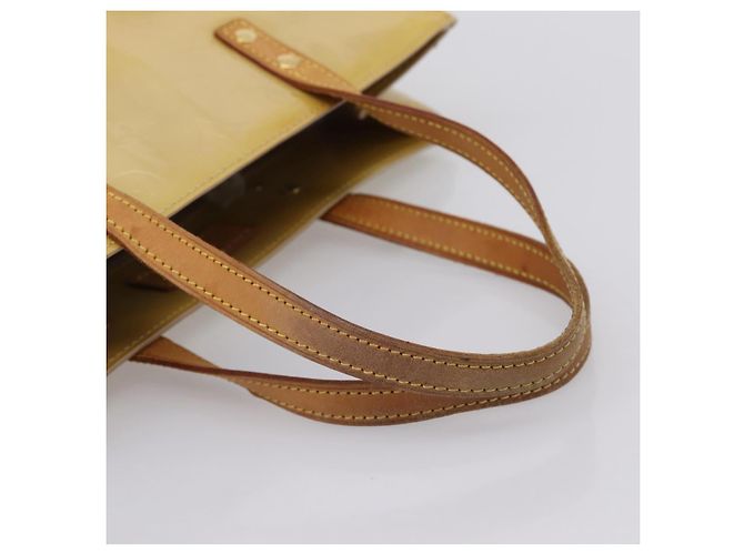 LOUIS VUITTON Monogram Vernis Reade MM Hand Bag Beige M91141 LV Auth gh2399 - vista 7