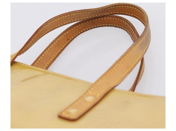LOUIS VUITTON Monogram Vernis Reade MM Hand Bag Beige M91141 LV Auth gh2399 - vista 8