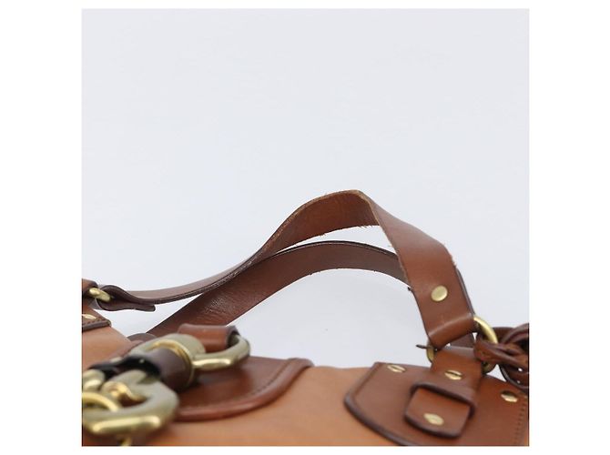 Chloé Borsa a mano Chloe Kerala in pelle marrone e oro autentica 206098V D'oro - vista 14