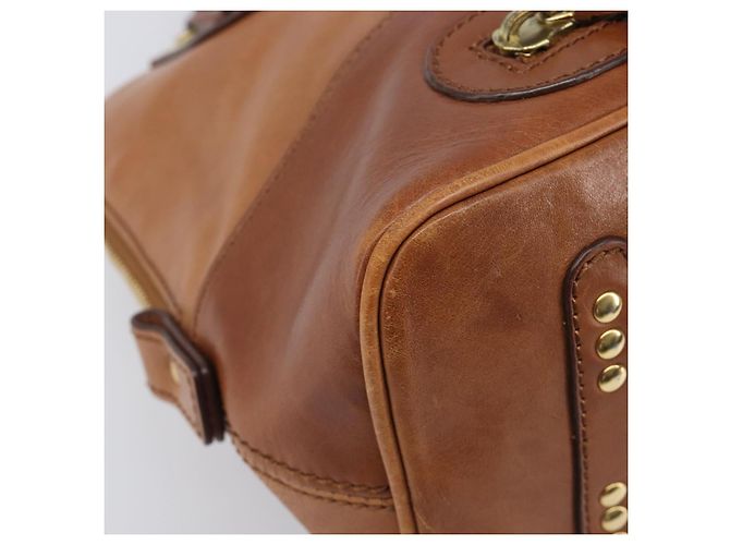 Chloé Borsa a mano Chloe Kerala in pelle marrone e oro autentica 206098V D'oro - vista 15