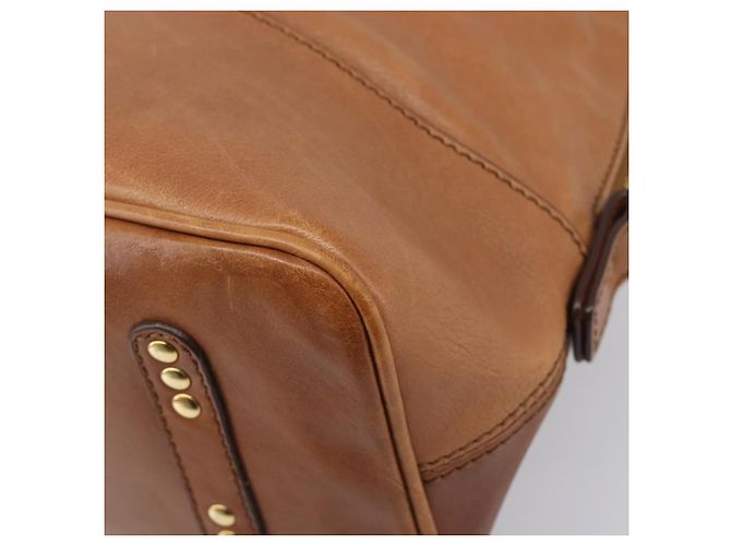 Chloé Borsa a mano Chloe Kerala in pelle marrone e oro autentica 206098V D'oro - vista 16