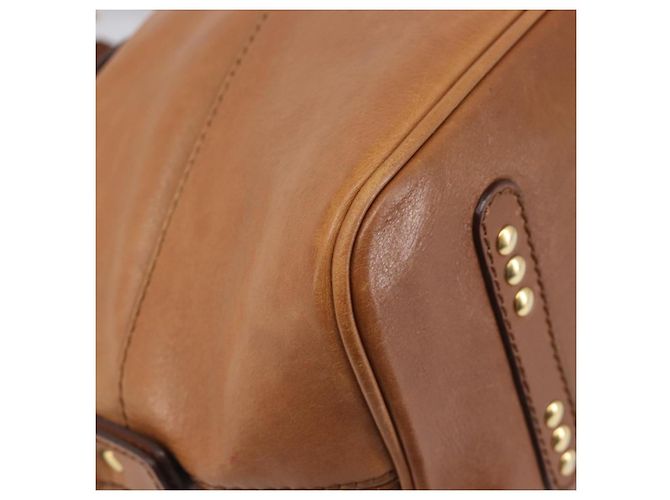 Chloé Borsa a mano Chloe Kerala in pelle marrone e oro autentica 206098V D'oro - vista 17