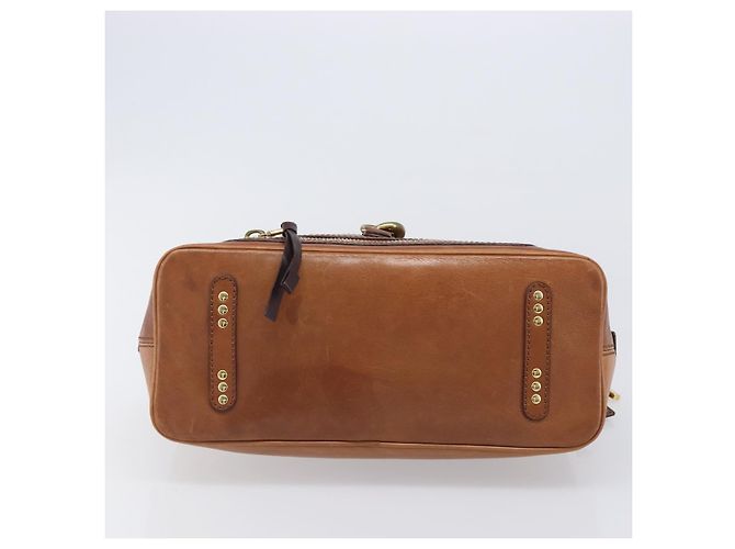 Chloé Borsa a mano Chloe Kerala in pelle marrone e oro autentica 206098V D'oro - vista 5