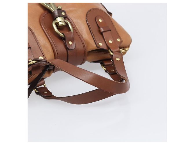 Chloé Borsa a mano Chloe Kerala in pelle marrone e oro autentica 206098V D'oro - vista 7