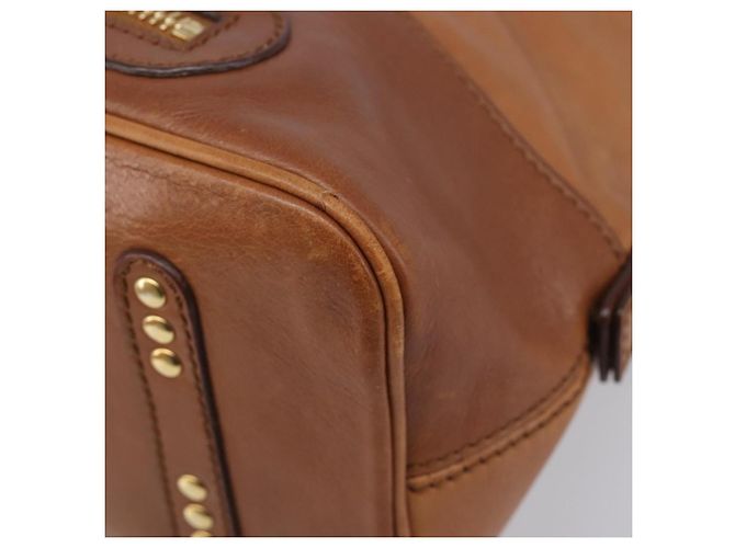 Chloé Borsa a mano Chloe Kerala in pelle marrone e oro autentica 206098V D'oro - vista 8