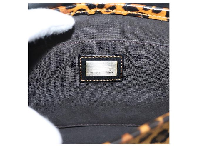 FENDI Chain Mamma Baguette Schultertasche Canvas Beige Auth 205882SAM - Ansicht 19