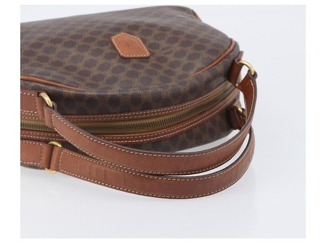 Céline Bolso de mano CELINE Macadam Canvas PVC Leather Brown Gold Auth 204209 Castaño Dorado - vista 7