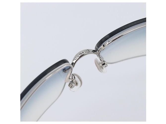 CHANEL COCO Mark Sonnenbrille Metal Silver CC Auth 206011M Silber - Ansicht 15