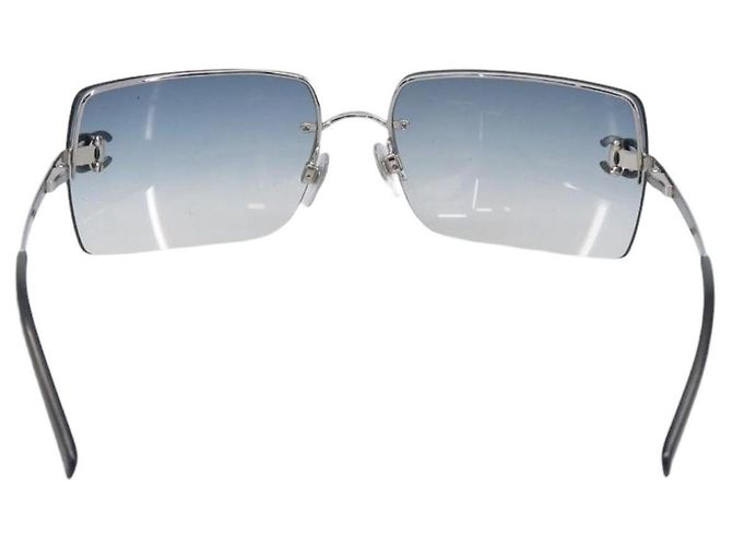 CHANEL COCO Mark Sonnenbrille Metal Silver CC Auth 206011M Silber - Ansicht 2