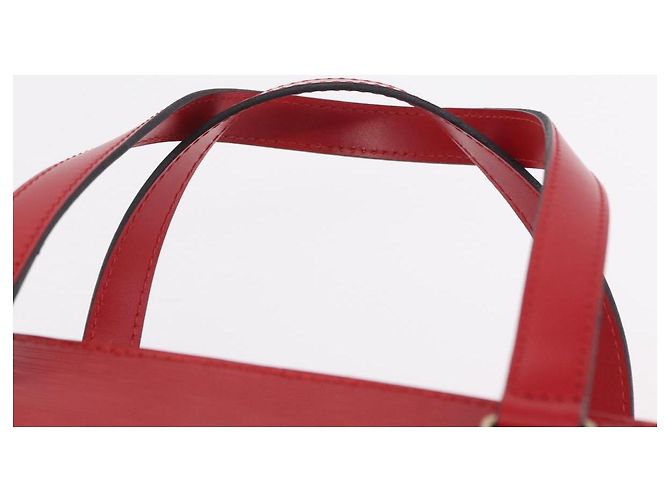 Borsa a mano LOUIS VUITTON Epi Soufflot Red M52227 LV Auth BA15785V Rosso - vista 14