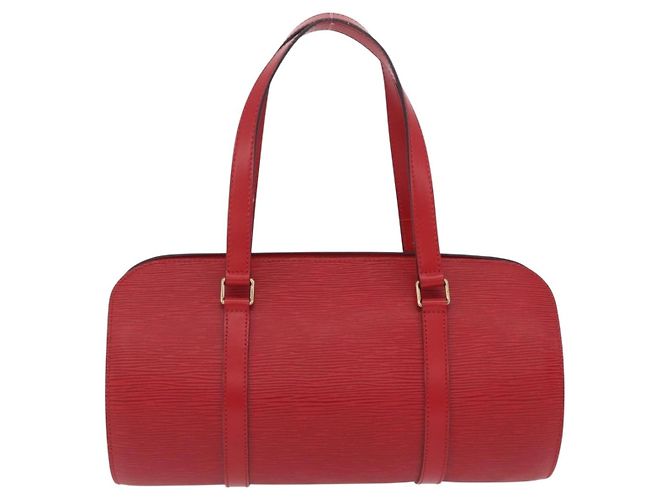 Borsa a mano LOUIS VUITTON Epi Soufflot Red M52227 LV Auth BA15785V Rosso - vista 3