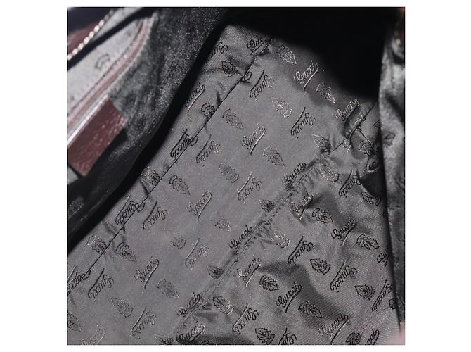 Borsa a tracolla GUCCI GG Canvas Guccissima Pelle Marrone Oro 211933 Auth 204140V D'oro - vista 10