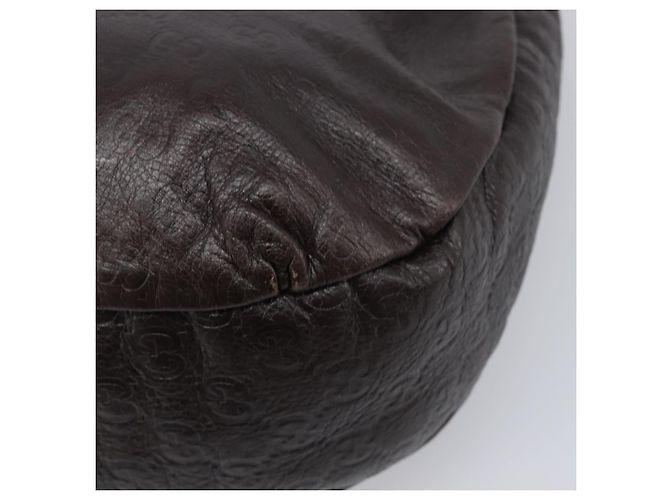 Borsa a tracolla GUCCI GG Canvas Guccissima Pelle Marrone Oro 211933 Auth 204140V D'oro - vista 15