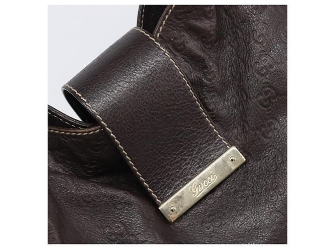Borsa a tracolla GUCCI GG Canvas Guccissima Pelle Marrone Oro 211933 Auth 204140V D'oro - vista 18
