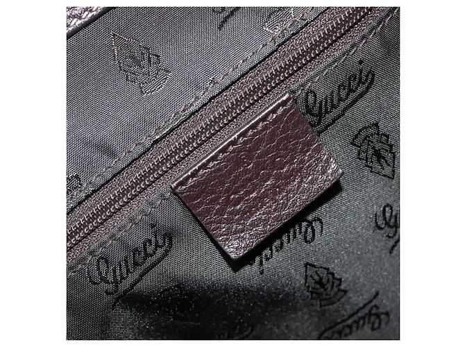Borsa a tracolla GUCCI GG Canvas Guccissima Pelle Marrone Oro 211933 Auth 204140V D'oro - vista 19