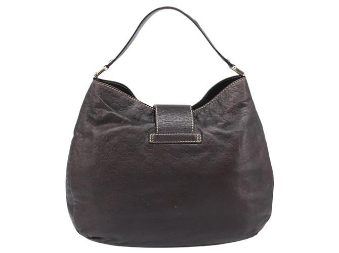 Borsa a tracolla GUCCI GG Canvas Guccissima Pelle Marrone Oro 211933 Auth 204140V D'oro - vista 2