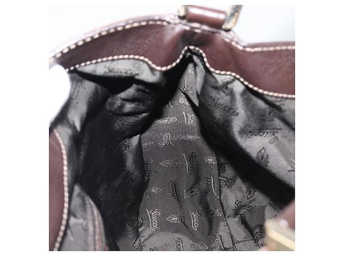 Borsa a tracolla GUCCI GG Canvas Guccissima Pelle Marrone Oro 211933 Auth 204140V D'oro - vista 20