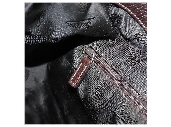 Borsa a tracolla GUCCI GG Canvas Guccissima Pelle Marrone Oro 211933 Auth 204140V D'oro - vista 22
