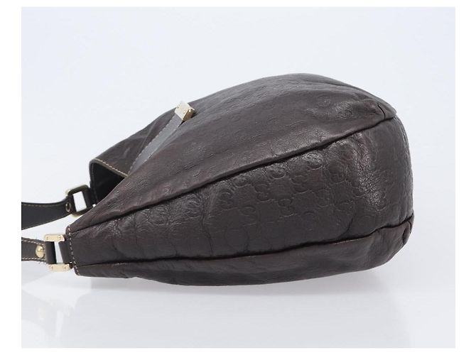 Borsa a tracolla GUCCI GG Canvas Guccissima Pelle Marrone Oro 211933 Auth 204140V D'oro - vista 4