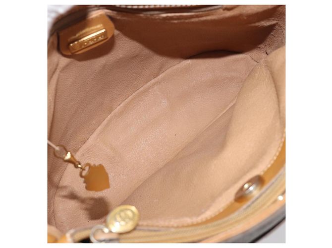 Borsa a tracolla GUCCI Micro GG Supreme PVC Beige Gold Auth ki6827 D'oro - vista 10