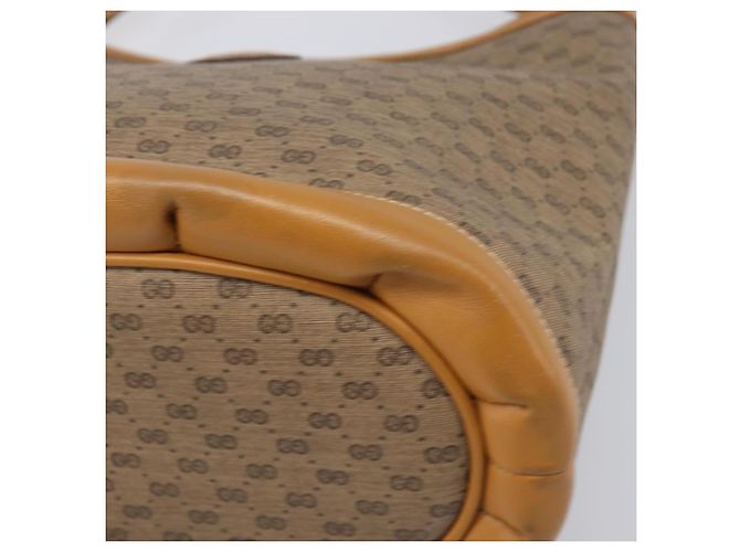 Borsa a tracolla GUCCI Micro GG Supreme PVC Beige Gold Auth ki6827 D'oro - vista 15