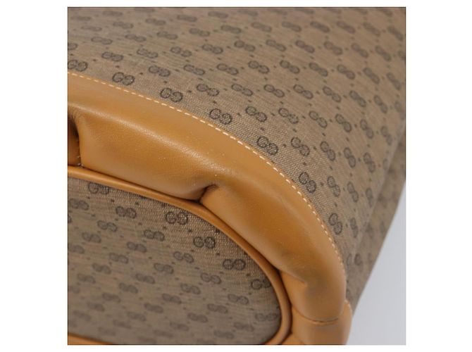 Borsa a tracolla GUCCI Micro GG Supreme PVC Beige Gold Auth ki6827 D'oro - vista 17