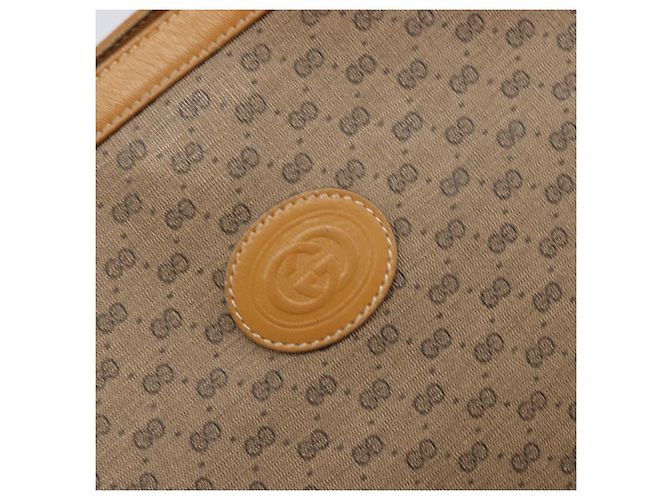 Borsa a tracolla GUCCI Micro GG Supreme PVC Beige Gold Auth ki6827 D'oro - vista 19