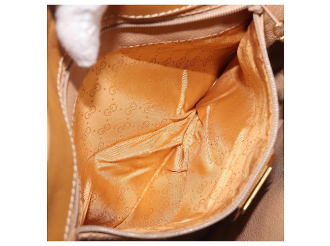 Borsa a tracolla GUCCI Micro GG Supreme PVC Beige Gold Auth ki6827 D'oro - vista 24