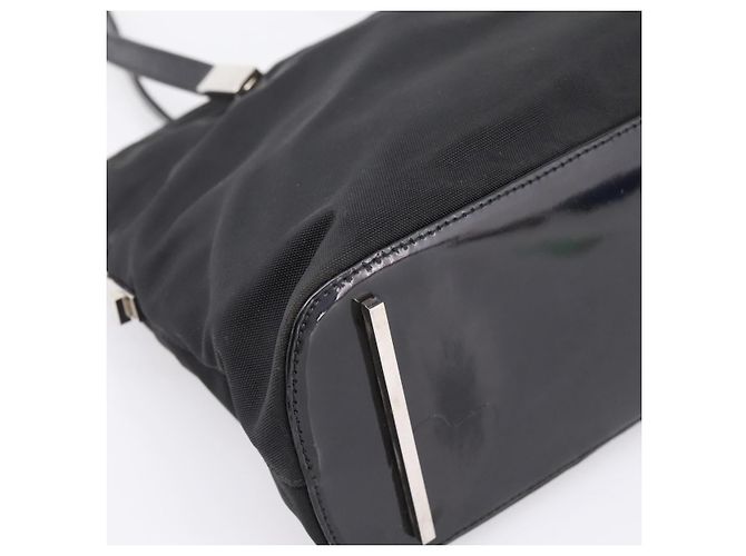 Borsa a Tracolla GUCCI Nylon Nero Argento 002 1038 Auth ep16102 - vista 15