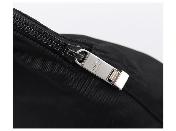 Borsa a Tracolla GUCCI Nylon Nero Argento 002 1038 Auth ep16102 - vista 18