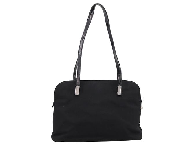 Borsa a Tracolla GUCCI Nylon Nero Argento 002 1038 Auth ep16102 - vista 2