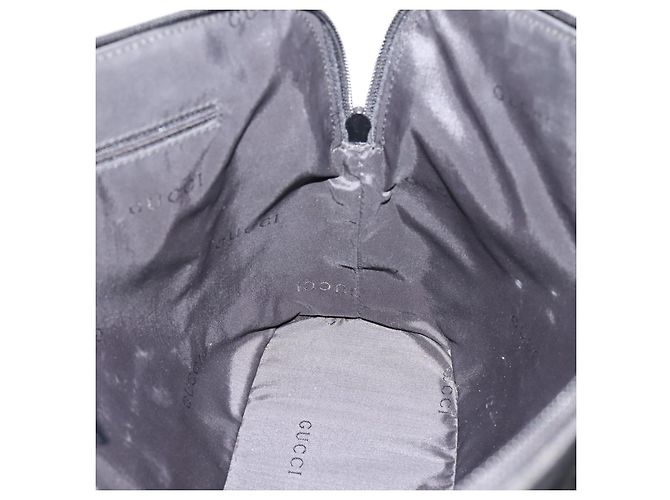 Borsa a Tracolla GUCCI Nylon Nero Argento 002 1038 Auth ep16102 - vista 20