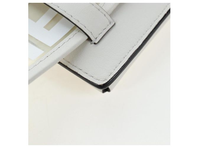 Tracolla FENDI Strap You in pelle 37'' White Gold Auth bs37411 Bianco D'oro - vista 17